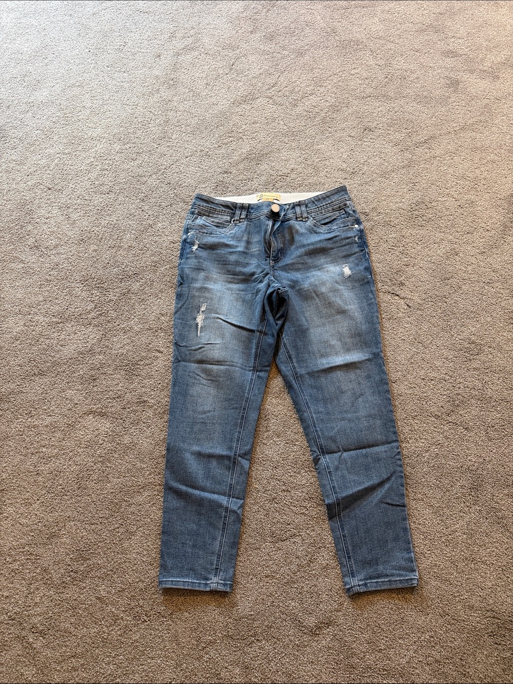 Democracy faded blue distressed skinny jeans size 12